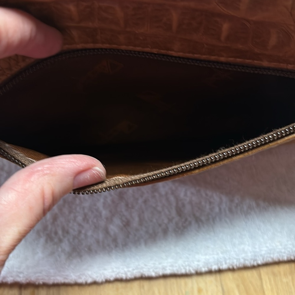 Vintage adpel genuine leather clutch. Made in Italy. - Picture 4 of 16